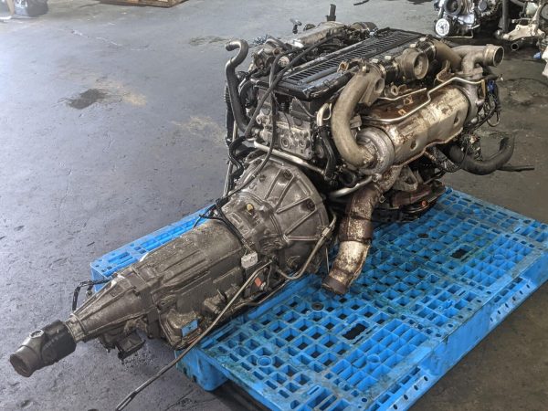 90-95 TOYOTA JZX90 2.5L TWIN TURBO ENGINE & RWD AUTO TRANSMISSION JDM 1JZ-GTE 6